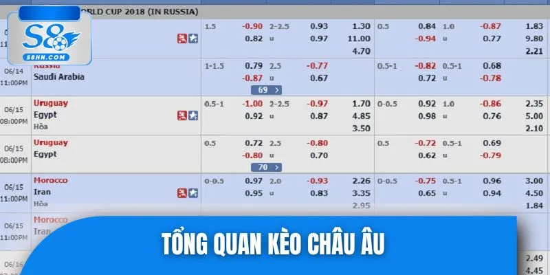 Tìm hiểu về kèo châu Âu 